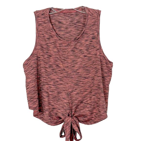 Zyia Active Heathered Pink Infinity Crop Tank, EUC, Size Medium, MSRP $47 - Picture 3 of 11